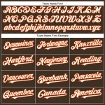 Personalized Brown White Orange Baseball Jersey - Custom Team Sports Apparel Personalized Brown White-Orange Baseball Jersey