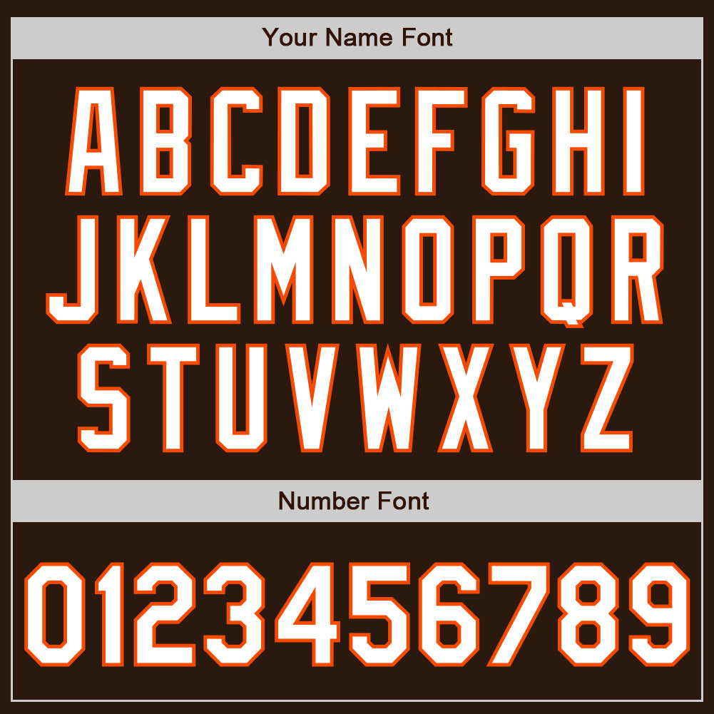 Personalized Baseball Jersey in Brown and White-Orange Colors for Adults - Custom Number 3 Personalized Brown White-Orange - Image 5