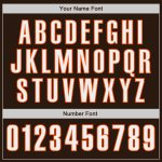 Custom Baseball Jersey in Brown White Orange for Kids - Size 4 Personalized Brown White-Orange Baseball Jersey 4