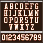 Custom Brown and White Orange Varsity Letterman Snap Bomber Jacket Personalized Brown White-Orange Bomber Full-Snap Varsity