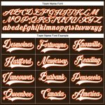 Custom Name and Number Personalized Hockey Jersey - Brown White-Orange Lace Neck Team Jersey Personalized Brown White-Orange