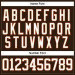 Custom Name and Number Personalized Hockey Jersey - Brown White-Orange Lace Neck Team Jersey Personalized Brown White-Orange