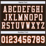 Personalized Mesh Football Jersey in Brown and White-Orange for Custom Team Apparel Personalized Brown White-Orange Mesh