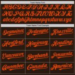 Custom Name and Number Personalized Brown White Orange Pinstripe Baseball Jersey - Authentic Split Fashion Design Personalized