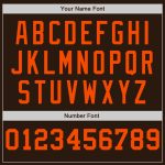 Personalized Pinstripe Baseball Jersey - Brown White Orange Split Fashion Jersey Personalized Brown White-Orange Pinstripe