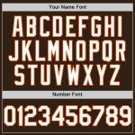 Personalized Sleeveless Baseball Jersey in Brown White-Orange - Custom Team Apparel Personalized Brown White-Orange Sleeveless