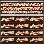 Personalized Two Tone Brown White-Orange Baseball Jersey for Men and Women Personalized Brown White-Orange Two Tone Baseball