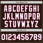 Custom Authentic Baseball Jersey with Name and Number - Personalized Brown White Pink 3-Color Arm Shapes Personalized Brown