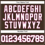 Custom Name and Number Authentic Baseball Jersey - Personalized Brown White-Pink Team Apparel Personalized Brown White-Pink