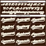 Custom Name and Number Personalized Authentic Baseball Jersey - Brown White Pinstripe City Cream Design Personalized Brown