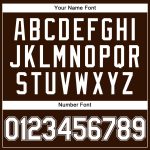 Custom Authentic Baseball Jersey - Personalized Gray Brown White Pinstripe with Team Name and Number Personalized Brown White