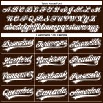 Personalized Baseball Jersey for Men in Brown White Pinstripe Gray Design Personalized Brown White Pinstripe Gray Baseball
