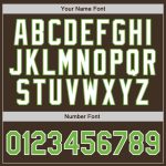 Custom Team Baseball Jersey - Personalized Authentic Brown White Pinstripe with Neon Green-White Name & Number Personalized