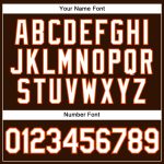 Custom Personalized Orange Brown White Pinstripe Baseball Jersey with Team Name and Number Personalized Brown White Pinstripe