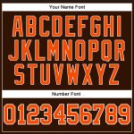 Personalized Brown White Orange Pinstripe Basketball Jersey for Men Personalized Brown White Pinstripe Orange Basketball