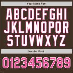 Personalized Brown White Pinstripe Baseball Jersey for Men and Women - Custom Pink White Design Personalized Brown White