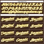 Custom Name and Number Personalized Brown White Pinstripe Authentic Baseball Jersey - Team Apparel Personalized Brown White