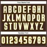 Custom Name and Number Personalized Brown White Pinstripe Authentic Baseball Jersey - Team Apparel Personalized Brown White
