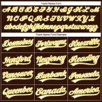 Custom Brown White Pinstripe Yellow Baseball Jersey - Personalized Sports Apparel Personalized Brown White Pinstripe Yellow