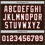 Custom Two Tone Baseball Jersey - Personalized Authentic Brown White-Red Team Name & Number Personalized Brown White-Red