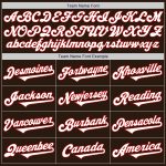 Custom Two Tone Baseball Jersey - Personalized Authentic Brown White-Red Team Name & Number Personalized Brown White-Red