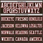 Personalized Brown Red White Mesh Football Jersey for Men, Women & Kids Personalized Brown White-Red Mesh Football Jersey