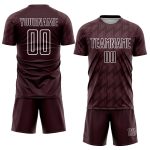 Personalized Soccer Jersey Sublimation Uniform - Brown & White Design, Size 3 Personalized Brown White Sublimation Soccer