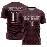 Personalized Soccer Jersey Sublimation Uniform - Brown & White Design, Size 3 Personalized Brown White Sublimation Soccer