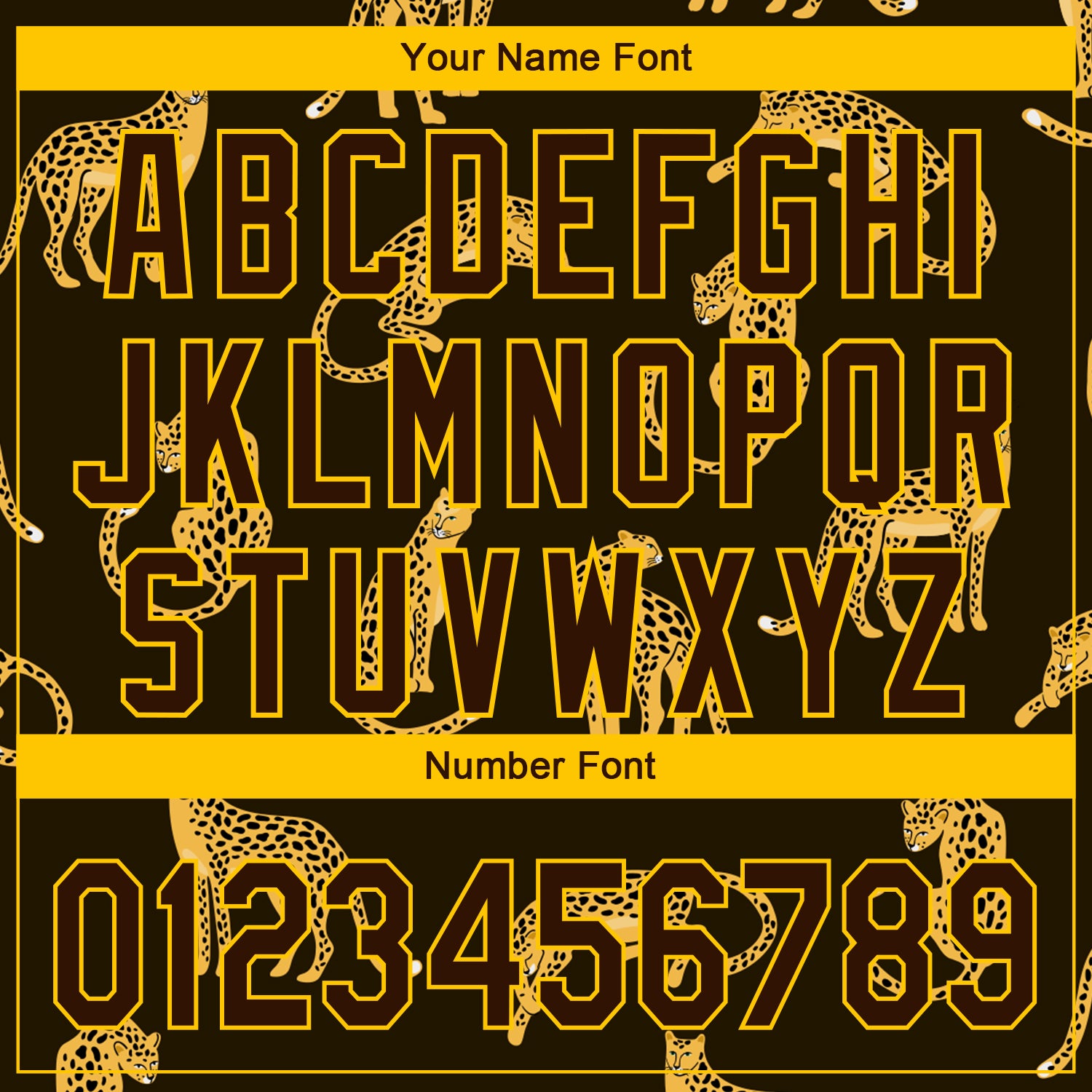 Personalized Brown Yellow 3D Leopard Baseball Jersey 2 Custom 3D Leopard Print Baseball Jersey in Brown and Yellow for Men Personalized Brown Yellow 3D Leopard Baseball Jersey - Image 5