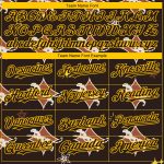 Custom Leopard Baseball Jersey with Personalized Name and Number, Brown Yellow 3D Pattern Design Personalized Brown Yellow