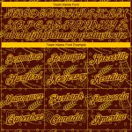 Custom Oktoberfest Beer Festival T-Shirt with Personalized Team Name & Number, 3D Brown Yellow Pattern Design Personalized