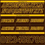 Custom Name Number Basketball Shorts - Personalized Authentic Pinstripe Fade Design in Brown Yellow Personalized Brown Yellow