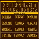 Custom Soccer Jersey with Personalized Name and Number, Brown Yellow Pinstripe Fade Design, Fashion Sublimation Team Uniform