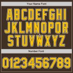 Personalized Fashion Baseball Jersey in Brown Yellow-White Gradient Personalized Brown Yellow-White Gradient Fashion Baseball