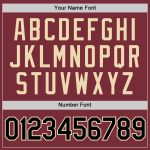 Custom Name and Number Authentic Baseball Jersey - Personalized Burgundy Black City Cream Personalized Burgundy Black-City