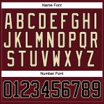 Personalized Burgundy Black Hockey Lace Neck Jersey for Cream City Fans Personalized Burgundy Black-City Cream Hockey Lace