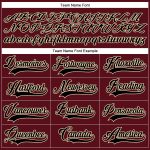 Personalized Burgundy Black Hockey Lace Neck Jersey for Cream City Fans Personalized Burgundy Black-City Cream Hockey Lace