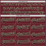 Personalized Burgundy Black-City Cream Vapor Golf Polo Shirt for Performance Wear Personalized Burgundy Black-City Cream