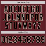 Custom Name and Number Performance Vapor Golf Polo Shirt - Personalized Burgundy Black-City Cream Personalized Burgundy Black-City