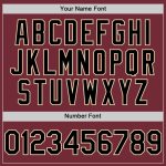 Custom Name and Number Baseball Jersey - Personalized Burgundy Black-Cream Authentic Team Gear Personalized Burgundy Black-Cream