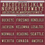 Personalized Authentic Football Jersey in Burgundy Black-Cream Mesh - Custom Team Apparel Personalized Burgundy Black-Cream