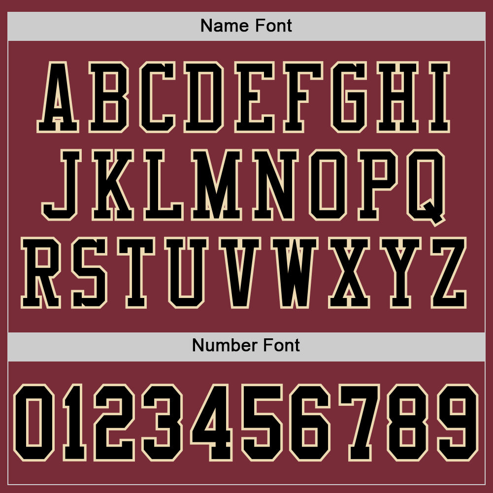 Personalized Burgundy Black-Cream Mesh Football Jersey 2 Personalized Burgundy Black Cream Mesh Football Jersey for Men and Women - Custom Team Apparel Personalized Burgundy Black-Cream - Image 4