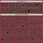 Personalized Burgundy Black Cream Football Jersey Mesh Fabric for Custom Team Wear Personalized Burgundy Black-Cream Mesh