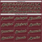 Personalized Burgundy Black-Cream Performance T-Shirt for Men and Women - Custom Athletic Tee Personalized Burgundy Black-Cream