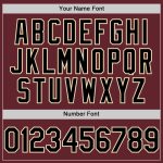 Personalized Burgundy Black-Cream Performance T-Shirt for Men and Women - Custom Athletic Tee Personalized Burgundy Black-Cream