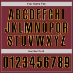 Personalized Burgundy Black Gold Authentic Baseball Jersey for Men and Women Personalized Burgundy Black-Gold Authentic Baseball