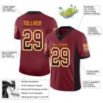 Personalized Burgundy Black Gold Mesh Drift Fashion Football Jersey for Men Personalized Burgundy Black-Gold Mesh Drift Fashion