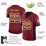 Custom Name Number Personalized Burgundy Black Gold Mesh Football Jersey Drift Fashion Team Personalized Burgundy Black-Gold