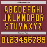 Custom Name Number Baseball Jersey - Personalized Burgundy Black Gold Pinstripe Authentic Style Personalized Burgundy Black-Gold
