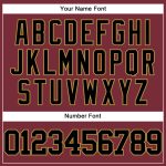 Personalized Authentic Baseball Jersey - Burgundy Black and Old Gold Design Personalized Burgundy Black-Old Gold Authentic